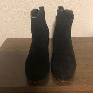 Steve Madden black suede ankle boots